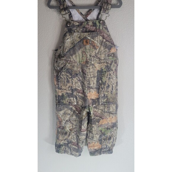 Carhartt Toddler Overalls 24 Months – Mossy Oak Camo Duck Cotton Bibs - Picture 3 of 4